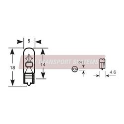 PSV/09/067-12V DC 1.2W W2X4.6d Capless Panel Bulb-PSV Transport Systems Bus and Coach Parts