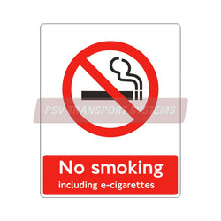 PSV/84/561-No Smoking Sticker, White Text on Red Background, 95 x 118mm-PSV Transport Systems Bus and Coach Parts