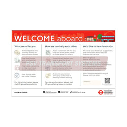 PSV/84/604-Customer Experience (Small) Sticker, White Text on Red Background, Black Text on White Background, 500 x 320mm-PSV Transport Systems Bus and Coach Parts