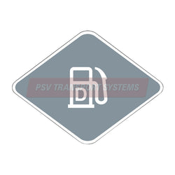 PSV/84/634-First Responder - Diesel Sticker, White Symbol on Grey Background, Standard, 200 x 150mm,-PSV Transport Systems Bus and Coach Parts