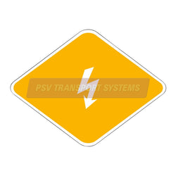 PSV/84/636-First Responder - Electric Sticker, White Symbol on Orange Background, 200 x 150mm-PSV Transport Systems Bus and Coach Parts