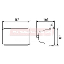 PSV/07/056-12/24V H4 Main and Dipped Beam Headlamp without Side Light-PSV Transport Systems Bus and Coach Parts