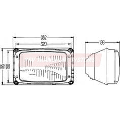 PSV/07/060-12/24V H4 Main and Dipped Beam Headlamp with Side Light-PSV Transport Systems Bus and Coach Parts