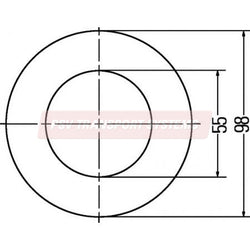 PSV/07/092-24V LED Position Lamp, 98mm Outer Diameter, 55mm Inner Diameter-PSV Transport Systems Bus and Coach Parts