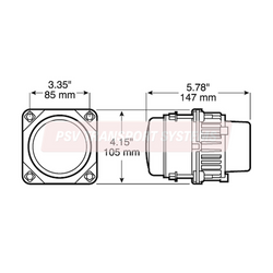 PSV/07/730-12/24V 90mm LED Dipped Beam Headlamp-PSV Transport Systems Bus and Coach Parts