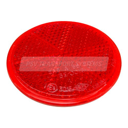 PSV/07/833-Round Red Reflector, 80mm Diameter-PSV Transport Systems Bus and Coach Parts