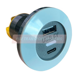PSV/99/195-Dual Output USB A and USB C Charger, Front Fit, IP65 Rated-PSV Transport Systems Bus and Coach Parts