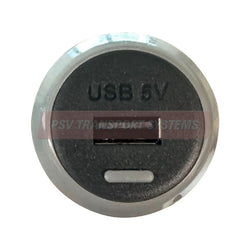 PSV/12/776-Single Output 12/24-5V USB Charger 2.1A, Diameter 36mm; Hole 30mm; Depth 55mm-PSV Transport Systems Bus and Coach Parts