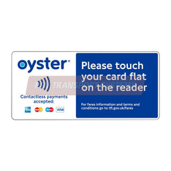 PSV/84/572-Contactless Payments (Standard) Sticker, White Text on Blue Background, 200 x 92mm-PSV Transport Systems Bus and Coach Parts