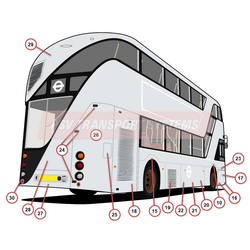 PSV/54/055-New Bus for London NBFL Rubber Hinge Section-PSV Transport Systems Bus and Coach Parts