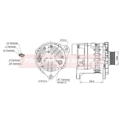 PSV/01/708-Alternator 24V, 150 Amp, Mitsubushi A009TU5591A-PSV Transport Systems Bus and Coach Parts