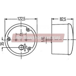 PSV/07/808-12/24V 122.5mm Stop/Tail/Indicator Lamp-PSV Transport Systems Bus and Coach Parts