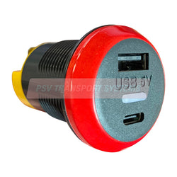 PSV/99/196-Double Output 12/24-5V USB A and USB C Charger, IP65 Rated-PSV Transport Systems Bus and Coach Parts