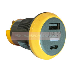 PSV/99/197-Double Output 12/24-5V USB A and USB C Charger, IP65 Rated-PSV Transport Systems Bus and Coach Parts