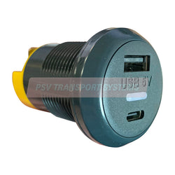 PSV/99/198-Double Output 12/24-5V USB A and USB C Charger, IP65 Rated-PSV Transport Systems Bus and Coach Parts