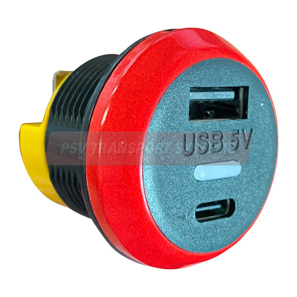 PSV/99/203-Double Output 12/24-5V USB A and USB C Charger, IP65 Rated ...