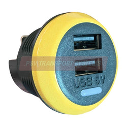 PSV/99/209-Double Output 12/24-5V USB Charger 3.0A, Diameter 36mm; Hole 30mm; Depth 55mm</p>-PSV Transport Systems Bus and Coach Parts
