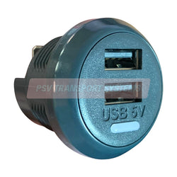 PSV/99/210-Double Output 12/24-5V USB Charger 3.0A, Diameter 36mm; Hole 30mm; Depth 55mm</p>-PSV Transport Systems Bus and Coach Parts