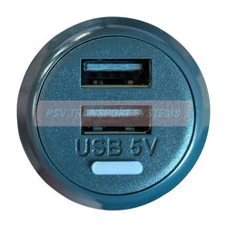 PSV/99/210-Double Output 12/24-5V USB Charger 3.0A, Diameter 36mm; Hole 30mm; Depth 55mm</p>-PSV Transport Systems Bus and Coach Parts
