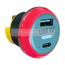 PSV/99/212-Double Output 12/24-5V USB A and USB C Charger, IP65 Rated, Slimline-PSV Transport Systems Bus and Coach Parts
