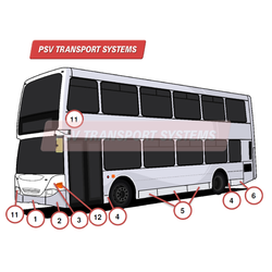 East Lancs Omnidekka Exterior Body-East Lancs Omnidekka Exterior Body-PSV Transport Systems Bus and Coach Parts