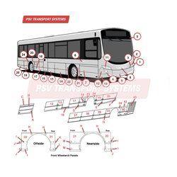 Wrightbus Eclipse B8RLE Exterior Body (Based on Body Number AJ701 BA15 BXS)-Wrightbus Eclipse B8RLE Exterior Body (Based on Body Number AJ701 BA15 BXS)-PSV Transport Systems Bus and Coach Parts
