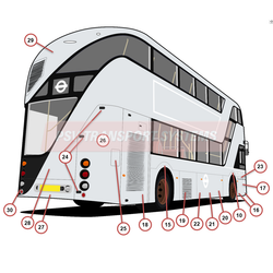 Wrightbus New Bus for London Euro 5 Exterior Body-Wrightbus New Bus for London Euro 5 Exterior Body-PSV Transport Systems Bus and Coach Parts